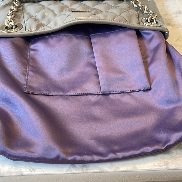 Coach grey Poppy tote with beautiful purple satin interior lining - Picture 5 of 9